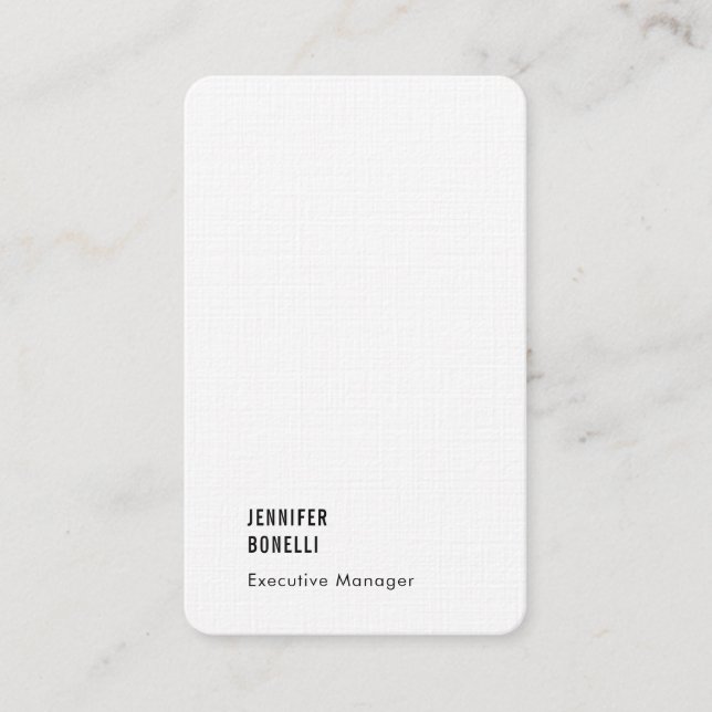 Professionell minimalistisk modern lin luxuös tren visitkort (Framsida)
