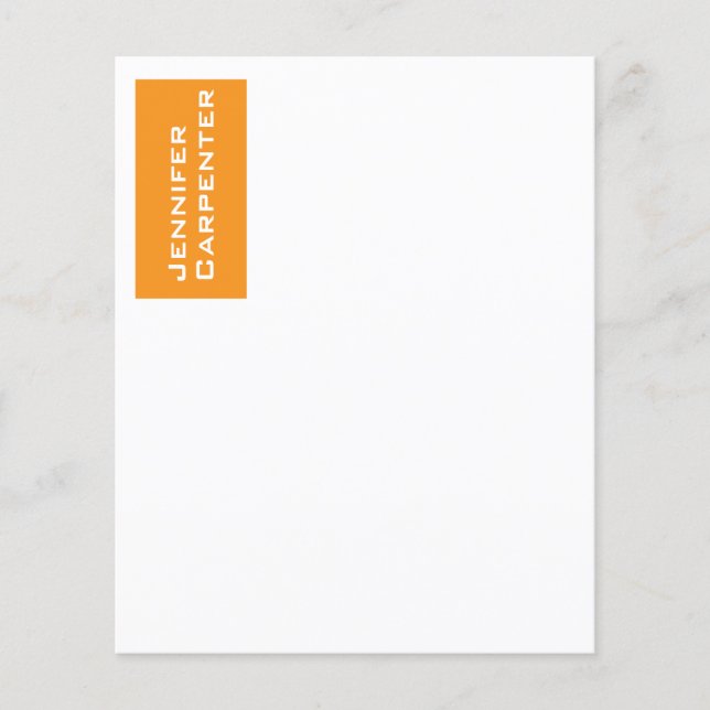 Professionell minimalistisk modern orangevit pappe (Framsida)