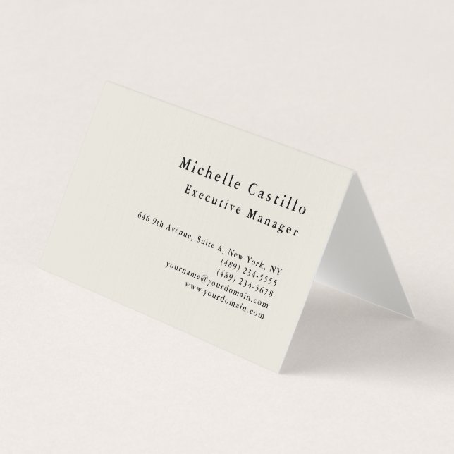 Professionell - minimalistisk Modern Plain Premium Visitkort (Framsida)