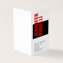 Professionell minimalistisk modern röd vit svart