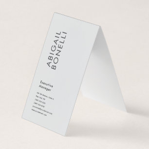 Professionell minimalistisk modern slät grå visitkort