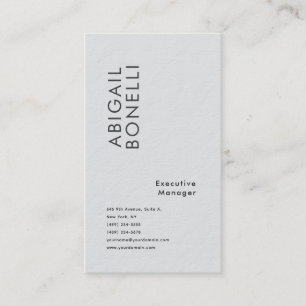 Professionell minimalistisk modern slät grå visitkort