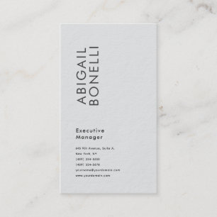 Professionell minimalistisk modern slät grå visitkort