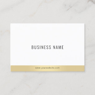 Professionell Minimalistisk platt Elegant Guld Whi Visitkort
