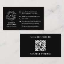 Professionell minimalistisk QR-kod logotyp svart