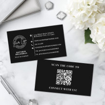 Professionell minimalistisk QR-kod logotyp svart