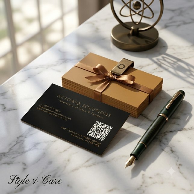 Professionell Minimalistisk Redigerbar Info Visitkort (Professional Minimalist Editable Info Business Card)