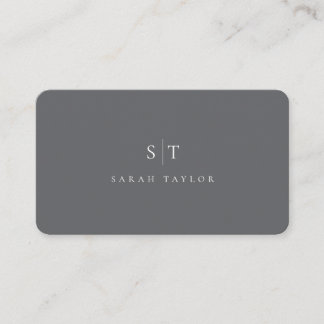 Professionell Minimalistisk Ren Monogram Företagsk Visitkort