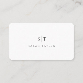 Professionell Minimalistisk Ren Monogram Företagsk Visitkort