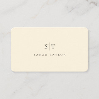 Professionell Minimalistisk Ren Monogram Företagsk Visitkort