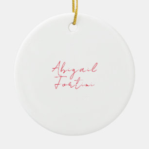 Professionell minimalistisk röd, modern julgransprydnad keramik