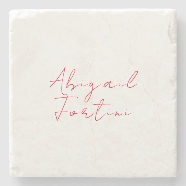 Professionell minimalistisk röd, modern stenunderlägg (Framsidan)