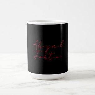 Professionell minimalistisk röd svart modern kaffemugg