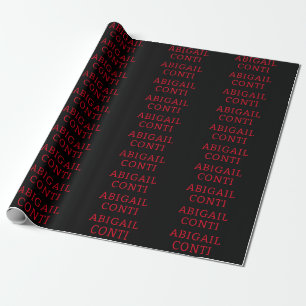 Professionell minimalistisk röd svart modern presentpapper