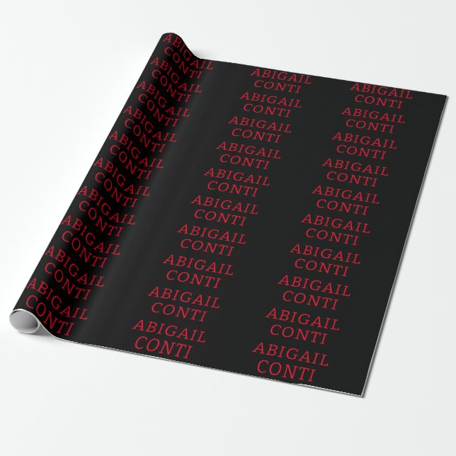 Professionell minimalistisk röd svart modern presentpapper (Utrullad)
