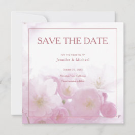 Professionell minimalistisk roséguld färg blommig spara datumet