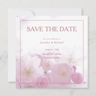 Professionell minimalistisk roséguld färg blommig spara datumet