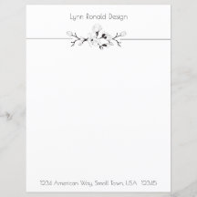 Professionell minimalistisk svartvit pappersversio