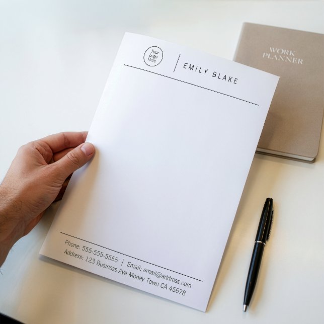 Professionell minimalistisk verksamhet med logotyp brevhuvud (Skapare uppladdad)