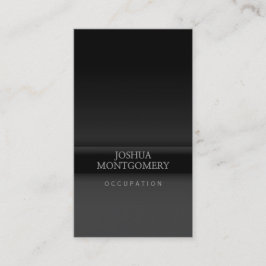 Professionell minimalistiskt affärskort Black Gråt Visitkort
