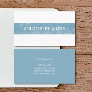 Professionell - minimalistiskt ligh Blue White Con Visitkort