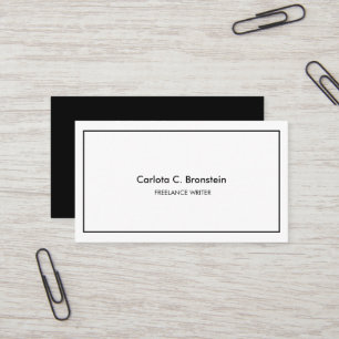 Professionell Minimalistiskt svartvitt Affärskort Visitkort