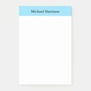 Professionell - minimalistiskt vanligt blått vitt post-it block