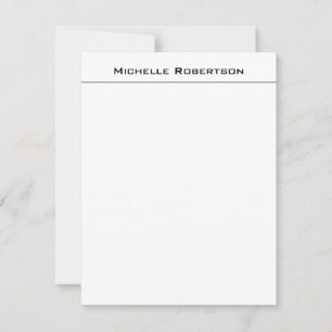 Professionell - minimalistiskt vanligt enkelt mode anteckningskort