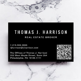 Professionell - minsta QR-kod svart Visitkort