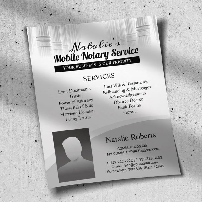 Professionell mobil notarie & lånesigneringagent flygblad (Skapare uppladdad)