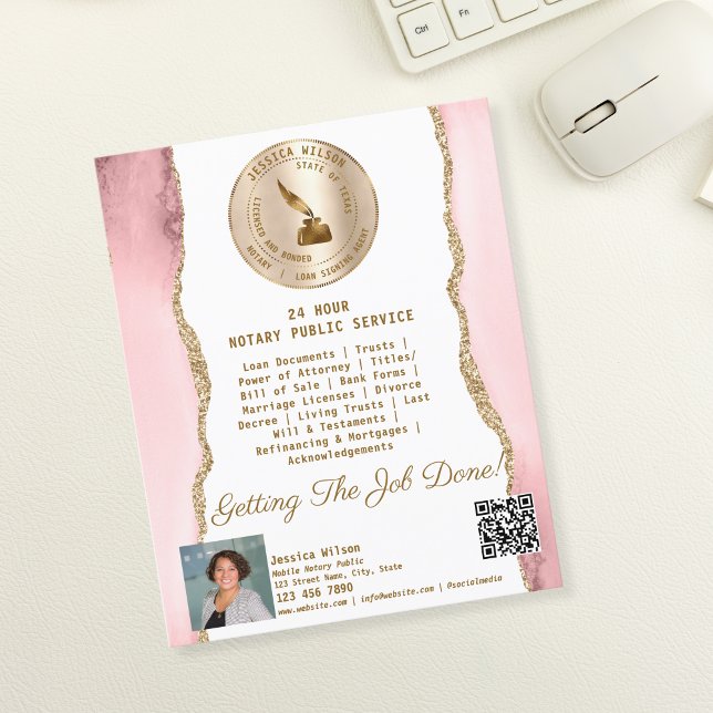 Professionell Mobile Notary & Loan Signing Agent Flygblad (Skapare uppladdad)