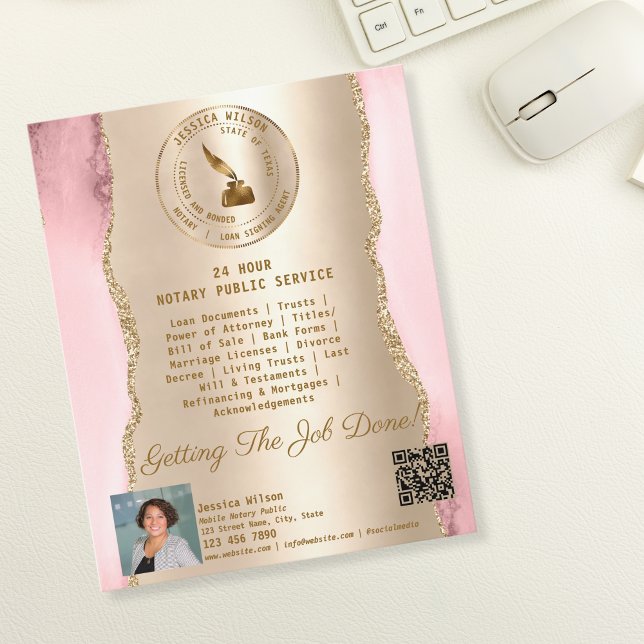 Professionell Mobile Notary & Loan Signing Agent Flygblad (Skapare uppladdad)