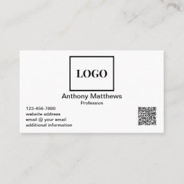 Professionell Modern Add Logotyp och QR-kod Visitkort