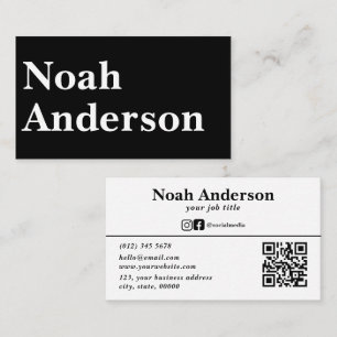 Professionell Modern Anpassad QR-kod Visitkort