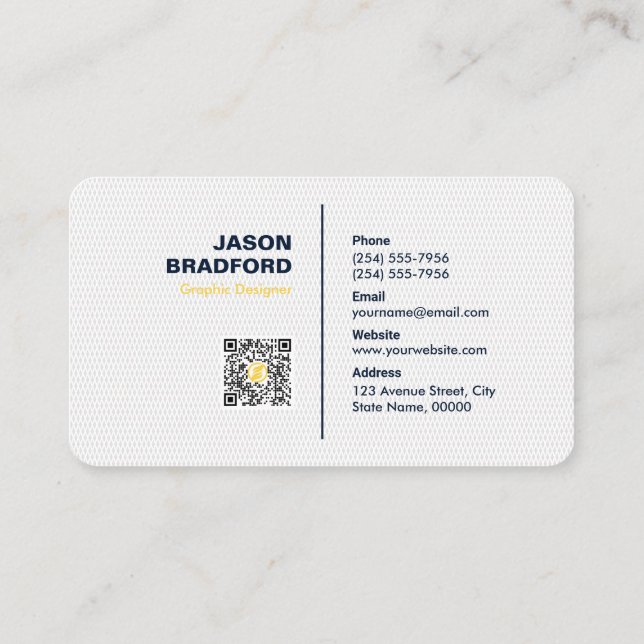 Professionell Modern Anpassningsbar Personlig Busi Visitkort (Baksida)