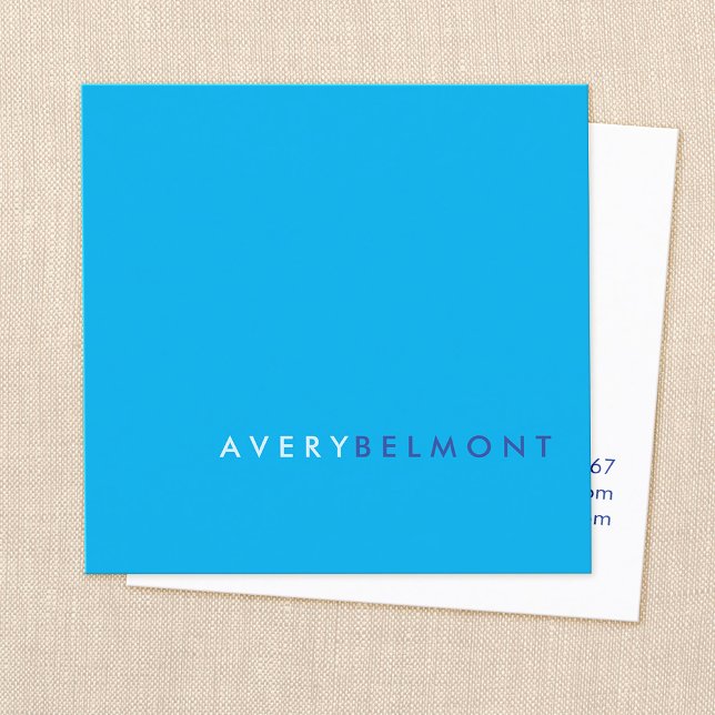 Professionell Modern Balt Blue Minimalist Square i Fyrkantigt Visitkort (Skapare uppladdad)