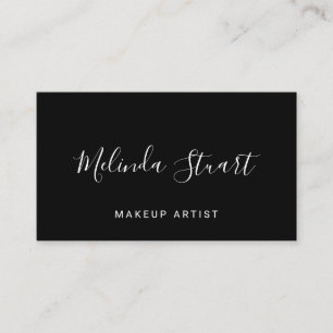 Professionell Modern Black and White Visitkort