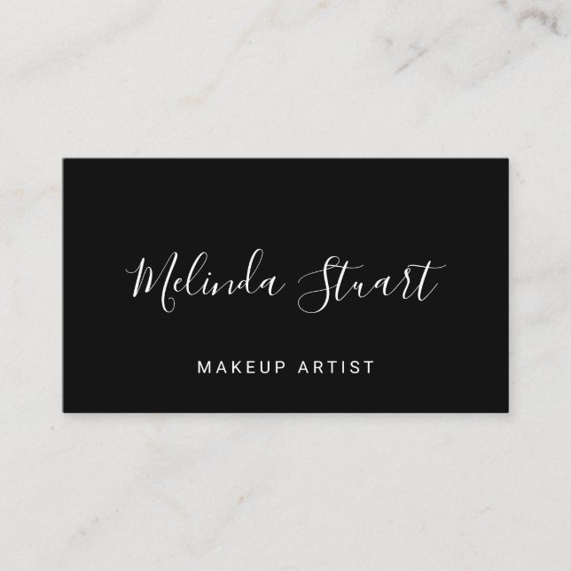 Professionell Modern Black and White Visitkort (Framsida)