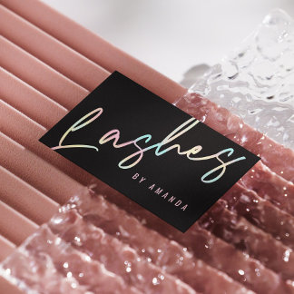 Professionell Modern Black Lash Visitkort