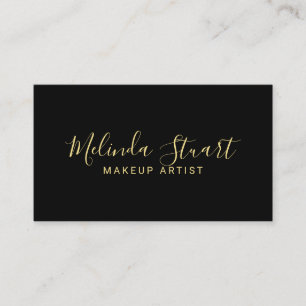 Professionell Modern Black och Guld Visitkort