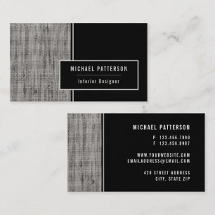 Professionell Modern Black Textured Snyggt Visitkort