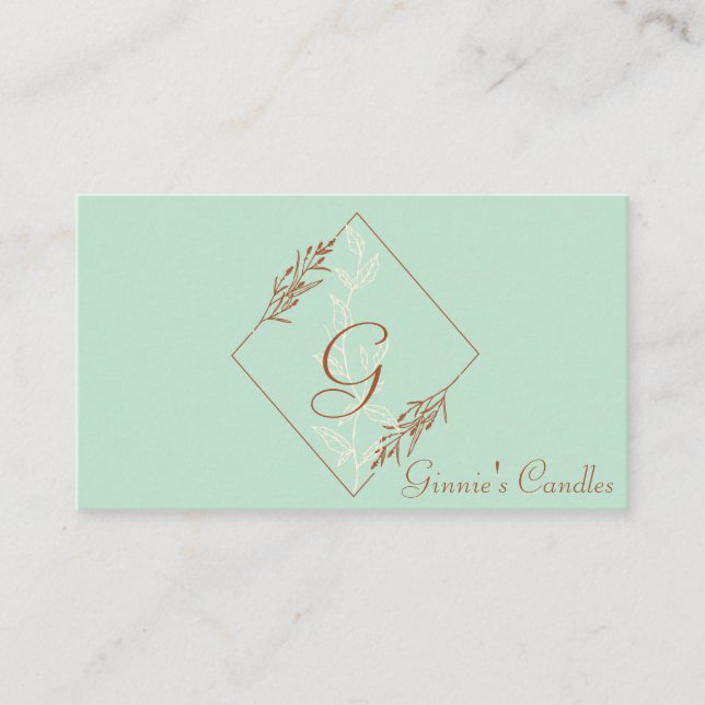 Professionell, Modern Blue and Brown Affärskort Visitkort (Framsida)