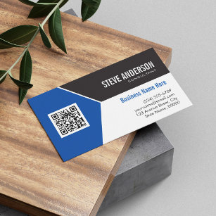 Professionell Modern Blue - Företagets QR-kodLogot Visitkort