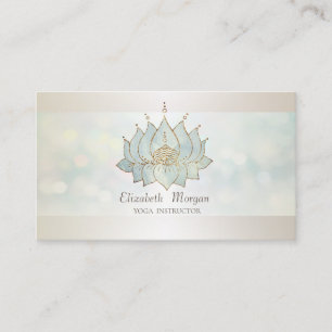 Professionell Modern Bokeh, Chic Lotus Visitkort