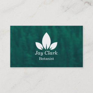 Professionell Modern botanist Grönt och vit Visitkort
