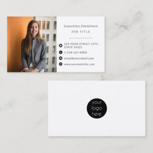 Professionell Modern Business Employee-Logotyp Visitkort