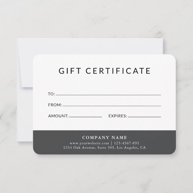 Professionell Modern Business Gift Certificate (Framsida)