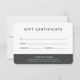 Professionell Modern Business Gift Certificate