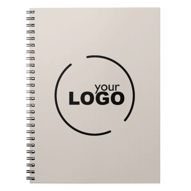 Professionell Modern Business Logotyp Beige Anteckningsbok (Framsidan)