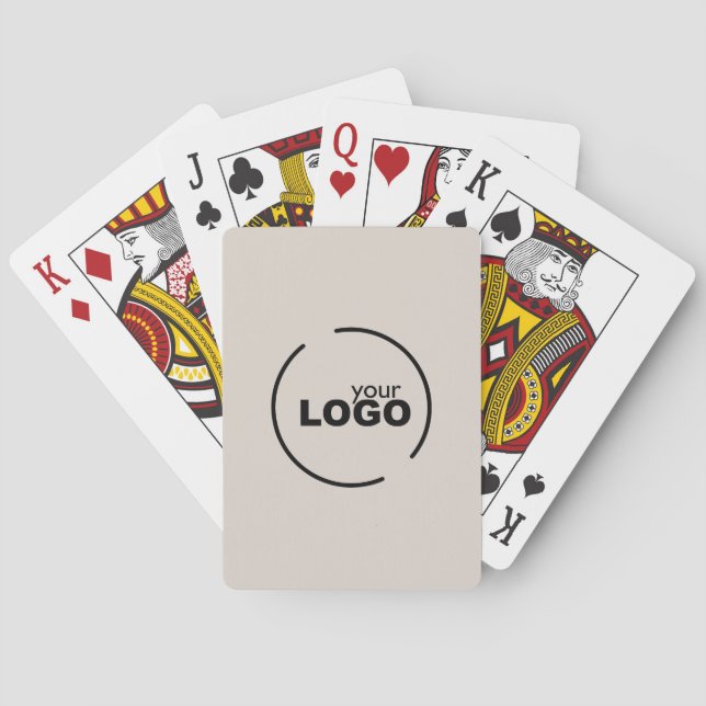 Professionell Modern Business Logotyp Beige Casinokort (Baksidan)